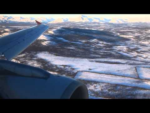 Новости Магадана. Airbus А320 посадка в Магадане (зима 2011)