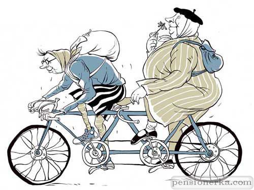 бабуськи на велосипеде