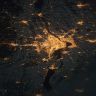 Ночное фото города из космоса