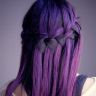 Фиолетовые волосы вид сзади