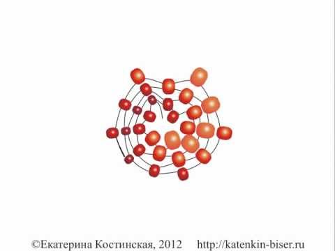 Бисерный шнур мозаичный разноразмерный