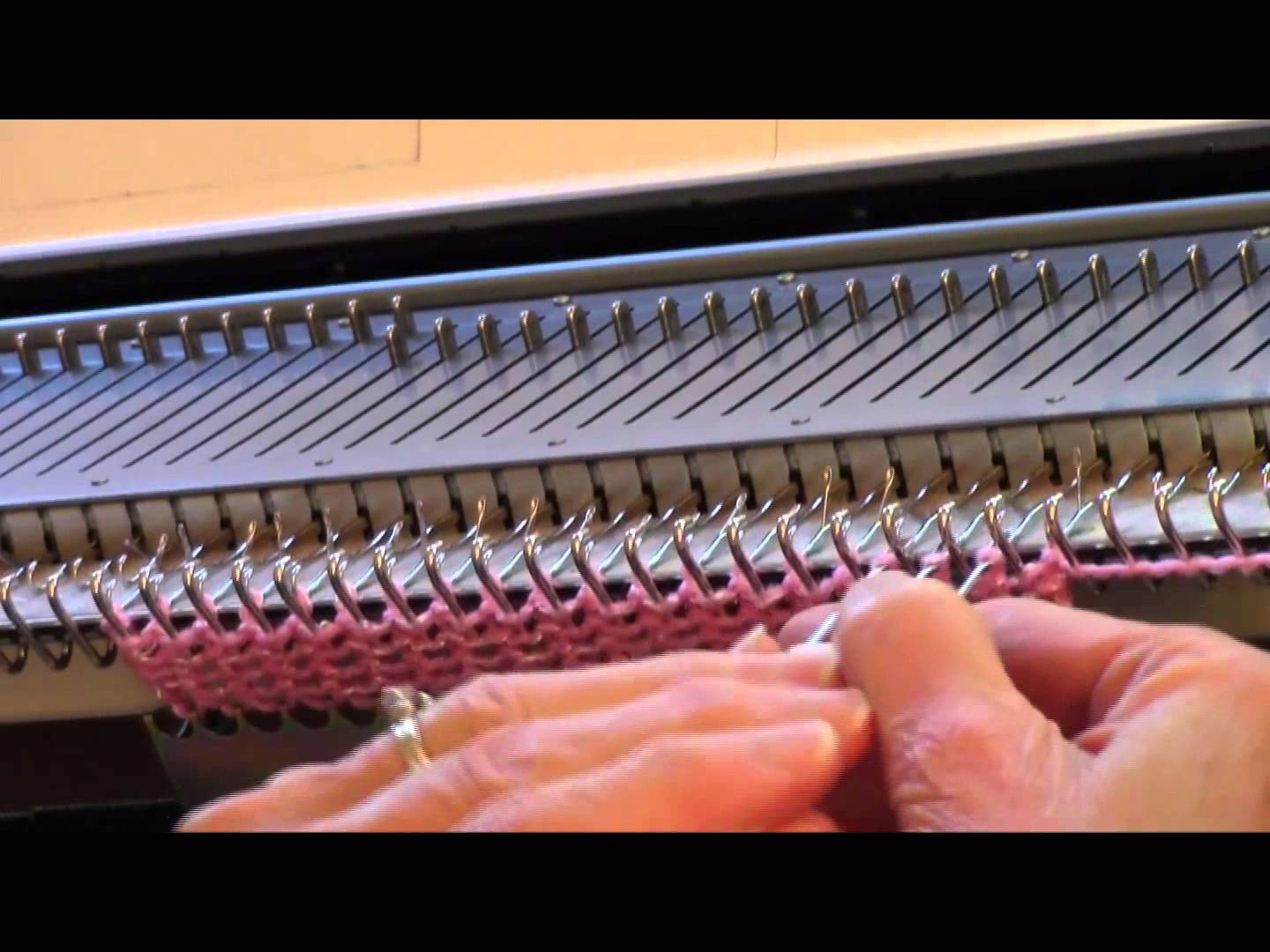 Machine Knitted Decorative No-Roll Edge by Diana Sullivan