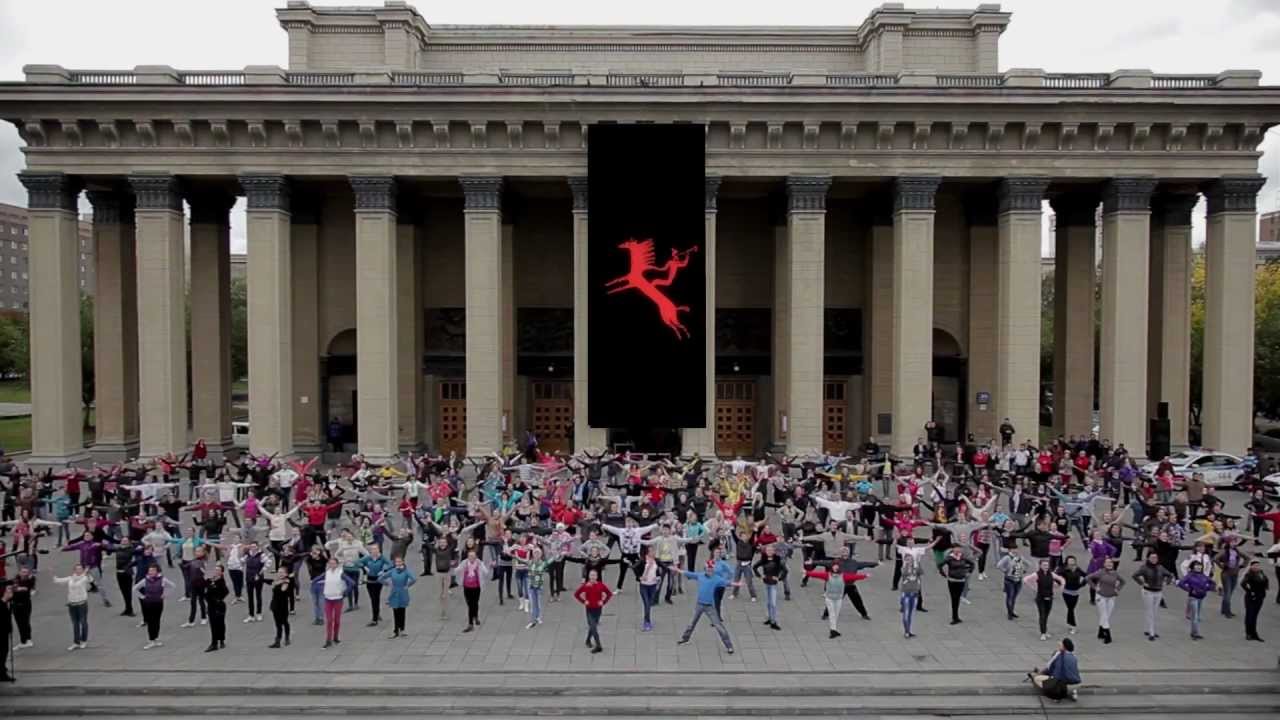 Russian flashmob (Novosibirsk) флэшмоб по-русски